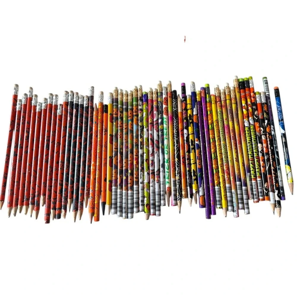 Halloween‎ Pencils Erasers Lot  Spooky Season Vintage y2k School Supplies B20Q